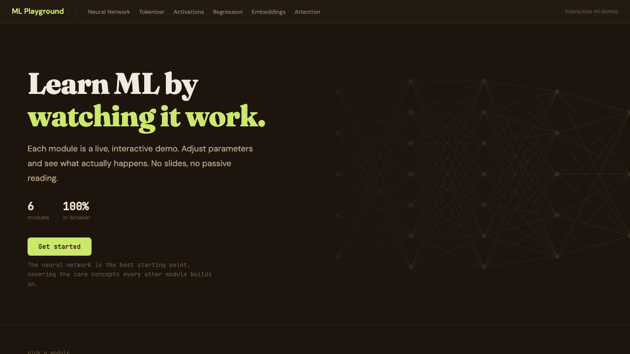 ML Playground screenshot